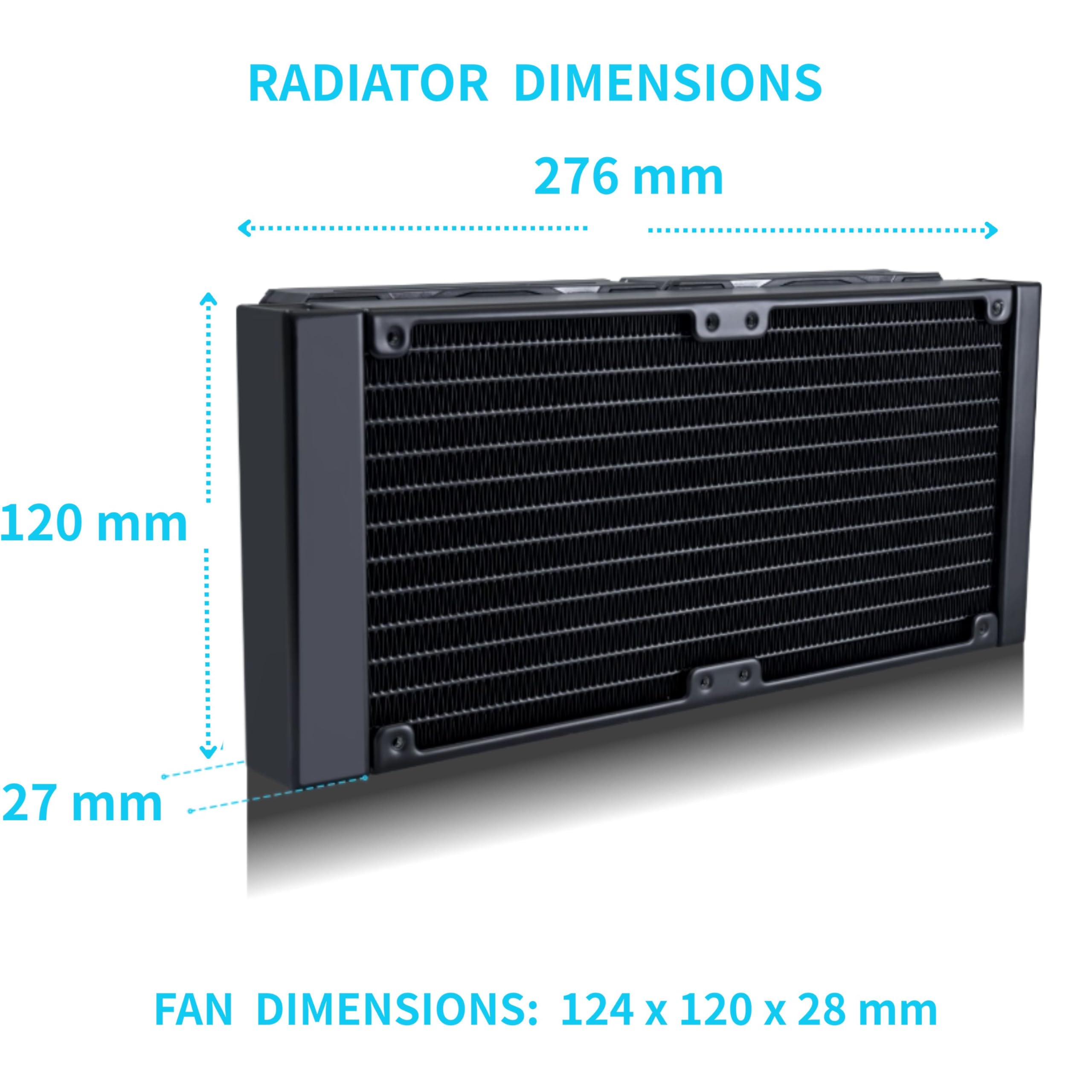 Galahad II Lite - Ventole RGB da 240 mm, effetti di illuminazione personalizzabili e blocco pompa ARGB, design a basso rumore, cuscinetto idraulico, coperchio pompa commutabile, ventola in PBT da 28