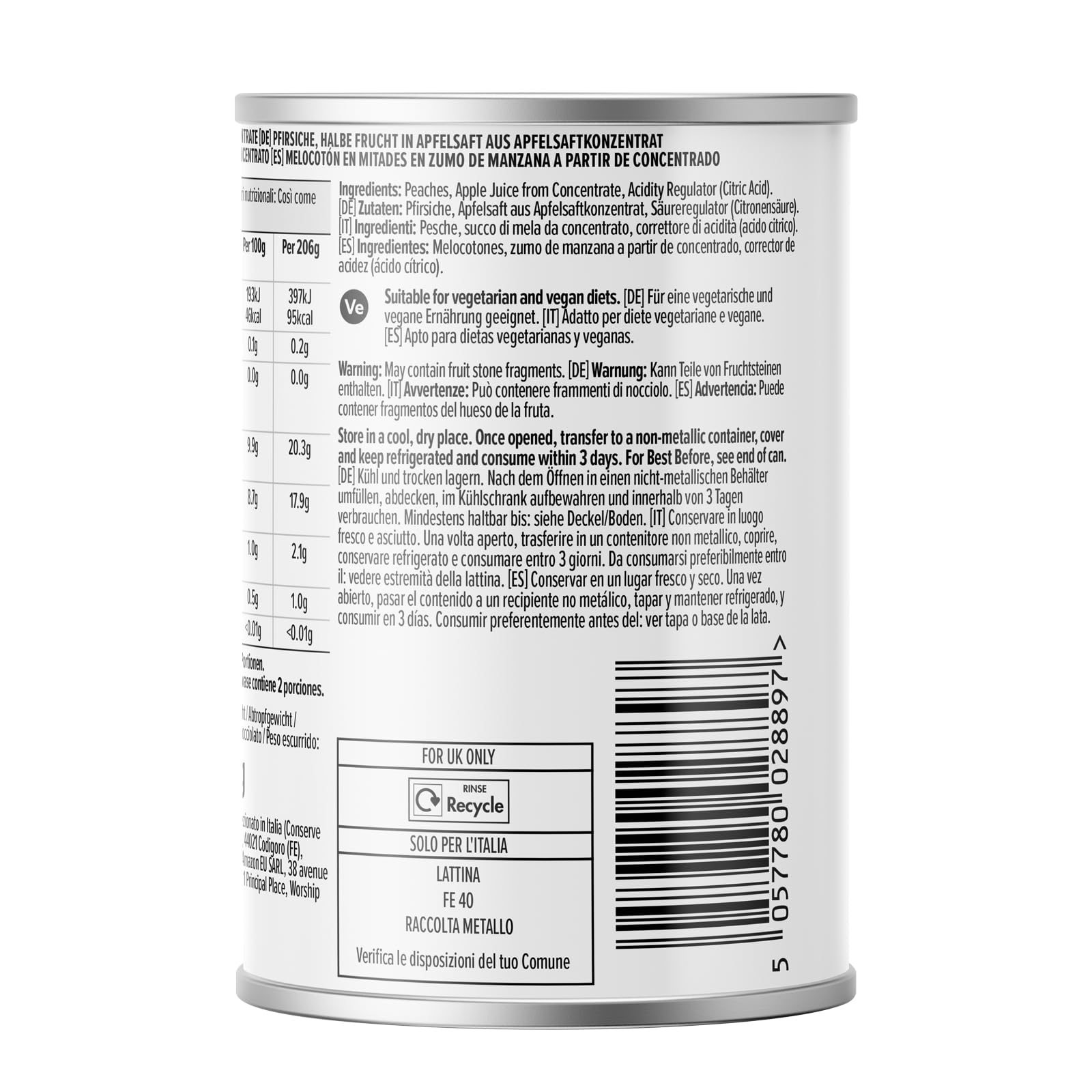 by Amazon Mecolotones En Mitades En Zumo De Manzana, 411g