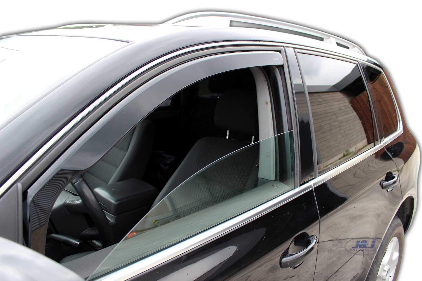 J&J AUTOMOTIVE Deflettori d'Aria per Volkswagen Touareg 2002-2010, Set da 2 Pezzi, Nero Fumé Oscurato Heko