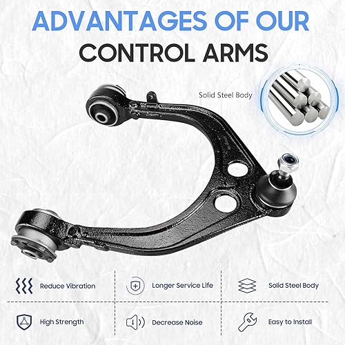 Miniatura 3 de RWD Brazos de control delanteros superiores e inferiores con rótulas, barras estabilizadoras, kit de suspensión para Chrysler 300 Dodge Challenger