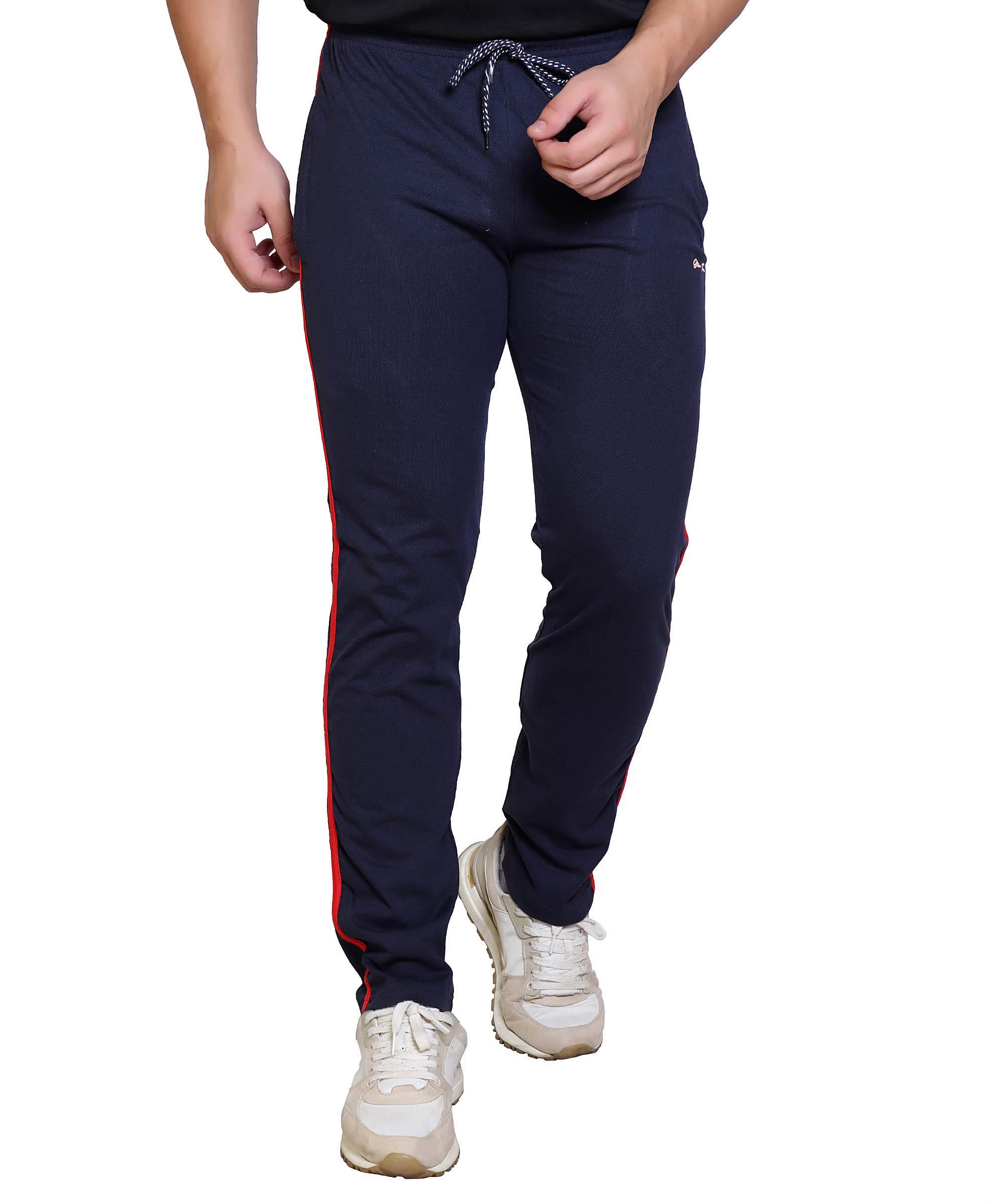 starfox Men's Cotton Blend Classic Look Bottom Wear with One Zipper Pocket Regular Fit Track Pant for Men-picture-31