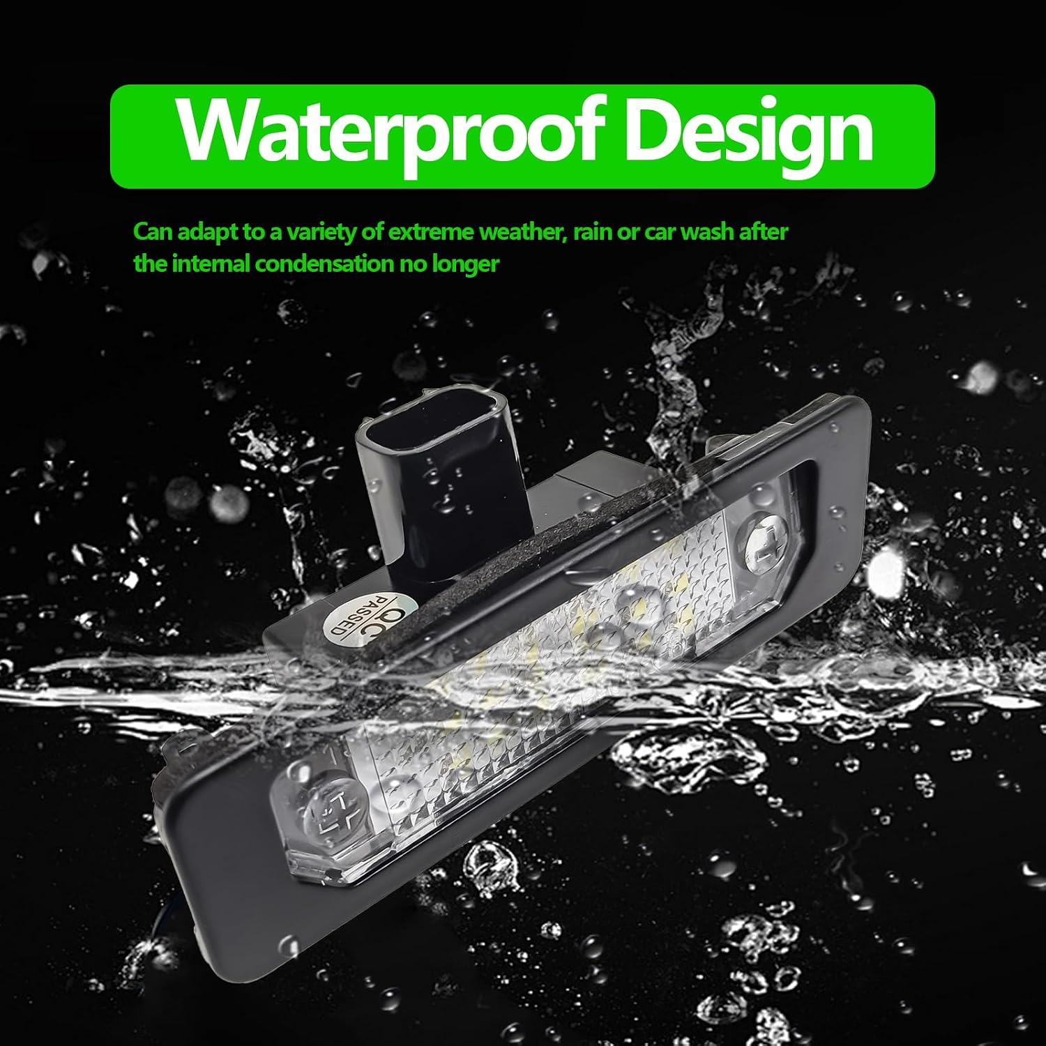 2Pcs LED License Plate Light Lamps 6000K White - Compatible with 2009 to 2019 Ford Flex, 2008 to 2011 Focus, 2006 to 2012 Fusion