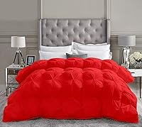 Vista 38 de Edredón de lujo para todas las estaciones, estilo pintuck, 100% algodón orgánico, tamaño Queen de 98 x 98 pulgadas, edredón plisado de 3 piezas