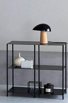 取付無料！ブラックスチールフレーム ガラス天板 スタイリッシュオープンシェルフ✨ 取付無料！ブラックスチールフレーム ガラス天板 スタイリッシュ