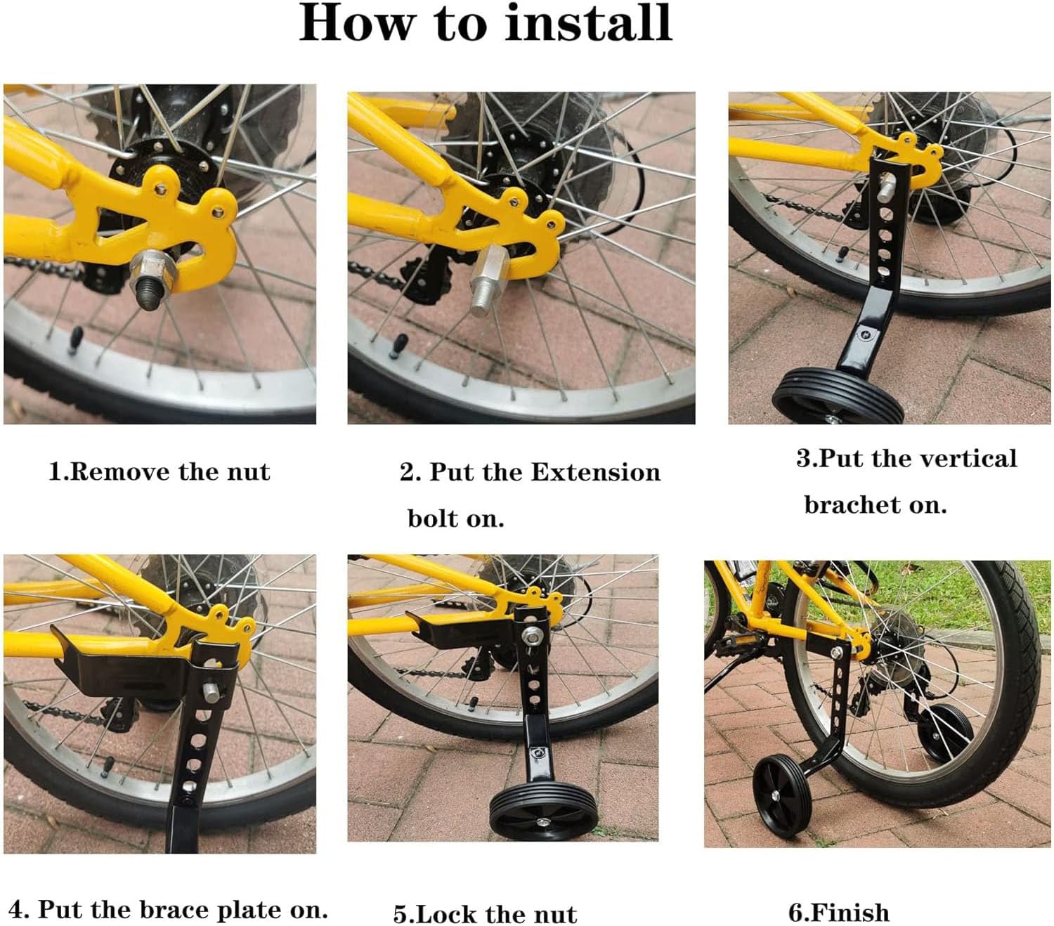 1Set Bike Axle Extenders for Training Wheels the Rear Axle of Bicycly Stabilizer Extension Bolts for 12,14,16,18,20 inch Kids Mountain Bikes