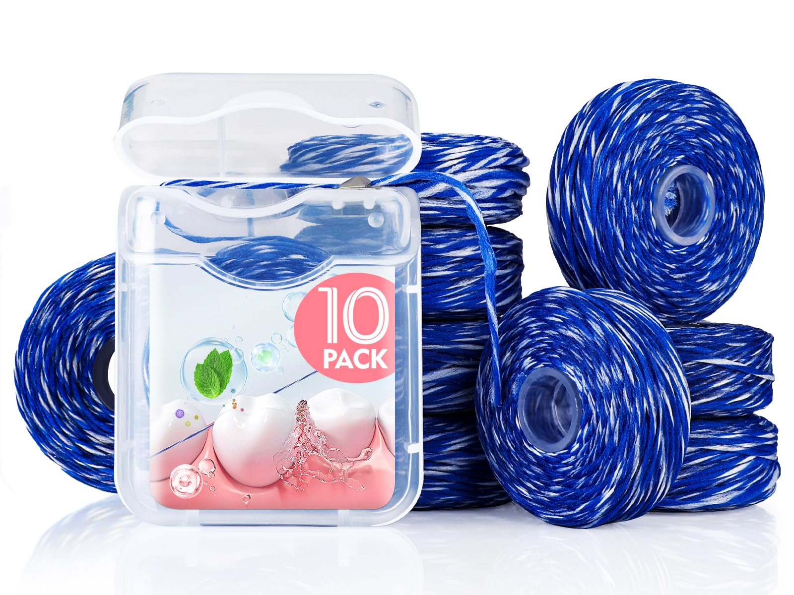 Woven Dental Floss Expandable Waxed Dental Floss for Gentle Oral Care Whitening Dental Floss Plaque Remover for Teeth