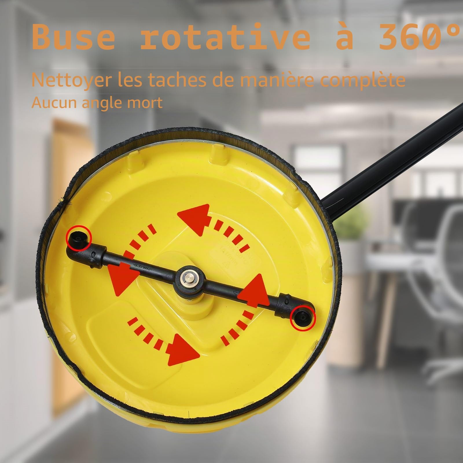 Nettoyeur de Surface Haute Pression pour Karcher K1 K2 K3 K4 K5 K7,Nettoyeur de Terrasse Brosse Rotative,Accessoire de Nettoyage de Terrasse pour Nettoyeurs Haute Pression,Voiture,Jardin (1PCS)