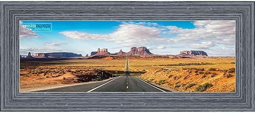 Miniatura 4 de Poster Palooza 12x36 Rustic Complete Wood Panoramic Frame with UV Acrylic Plexiglass, Foam Board Backing &amp; Hardware Included