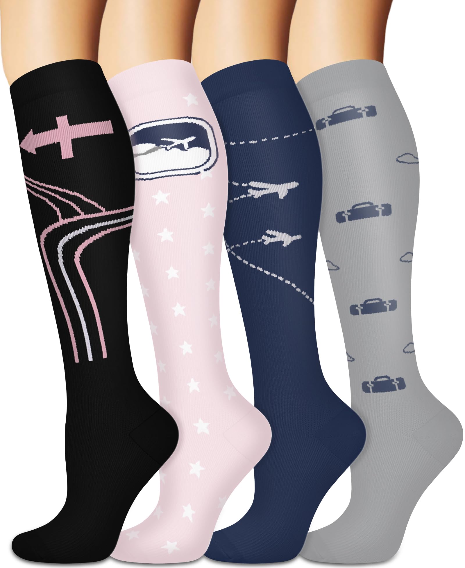 Sooverki Compression Socks for Women and Men Circulation (3/4 Pairs) is Best Support for Running Athletic Cycling Hiking