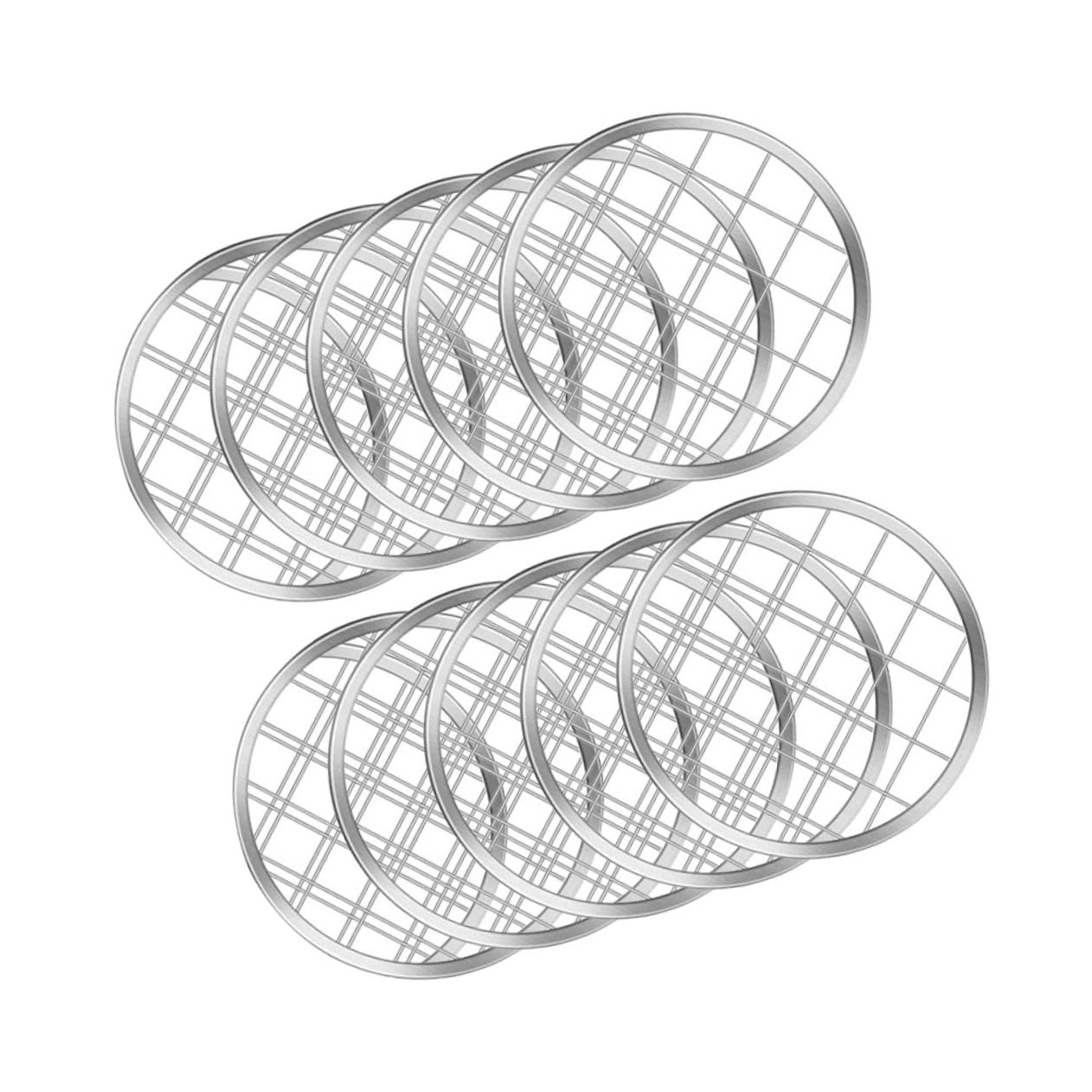 HOLIDYOYO Stainless Steel Pen Holder Lid for Jar Flower Frog Lid Inserts for Floral Arrangement