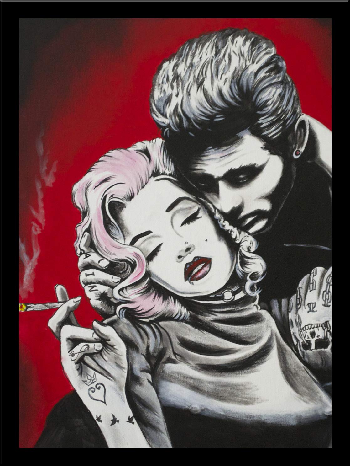 KUSTOM ART Poster Decorativo da Parete Serie Pop Art Elvis Presley Stampa Artistica su Carta Patinata 40x30 cm Senza Cornice