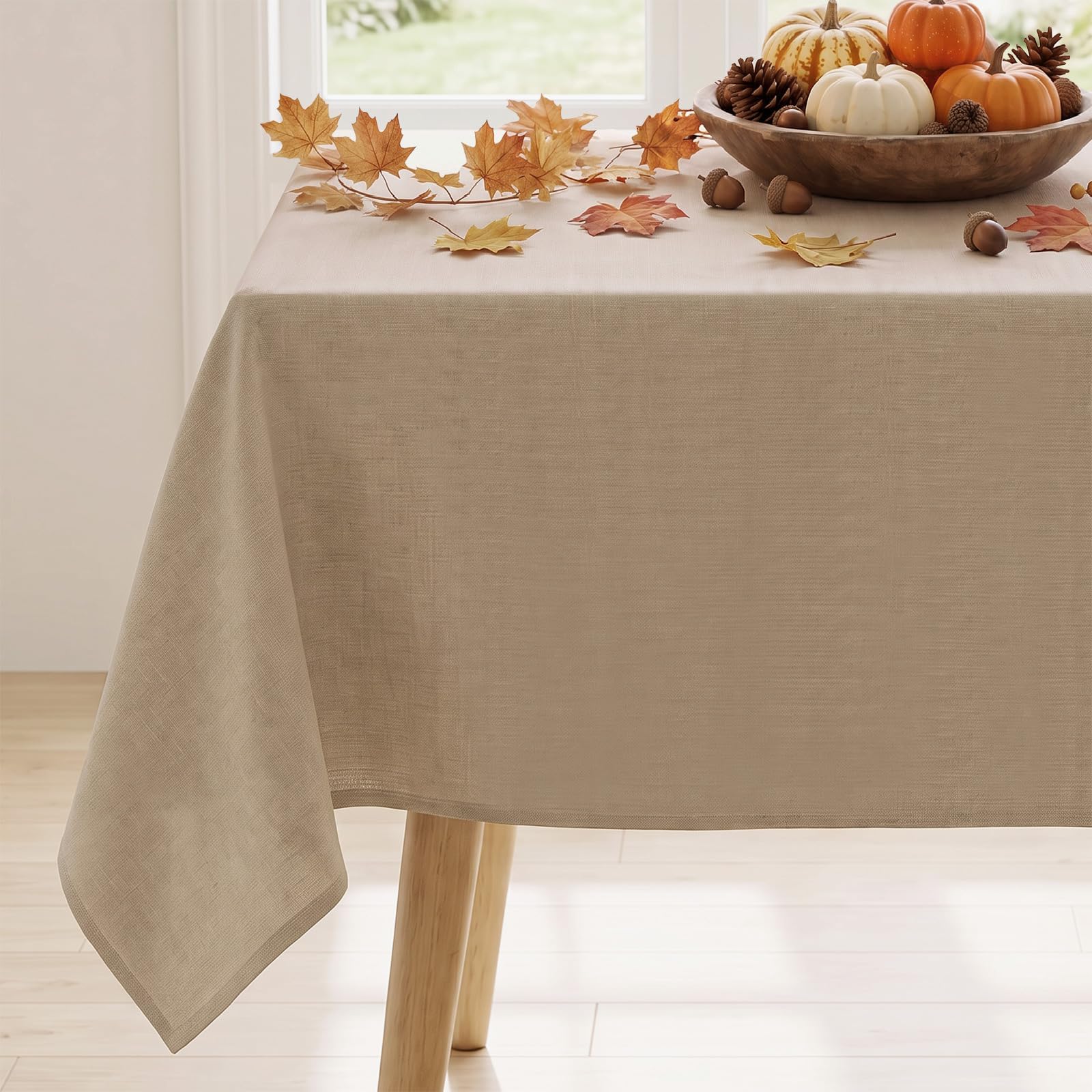 AUSSPVOCT Textured Table Cloth Rectangle 52 x 70 Inch Fall Tablecloth