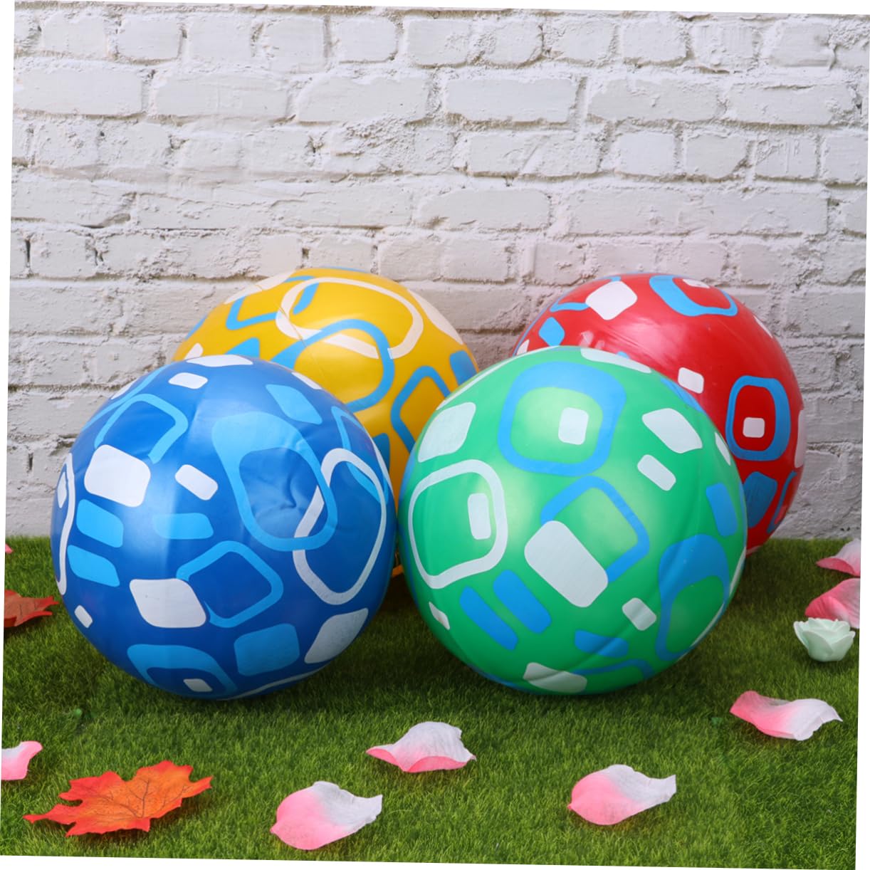 Kisangel 2 Set Palla Gonfiabile Per Pvc Con Design Per Giochi All E Spiaggia Facile Da Conservare Usare Colore Casuale 4 * 2