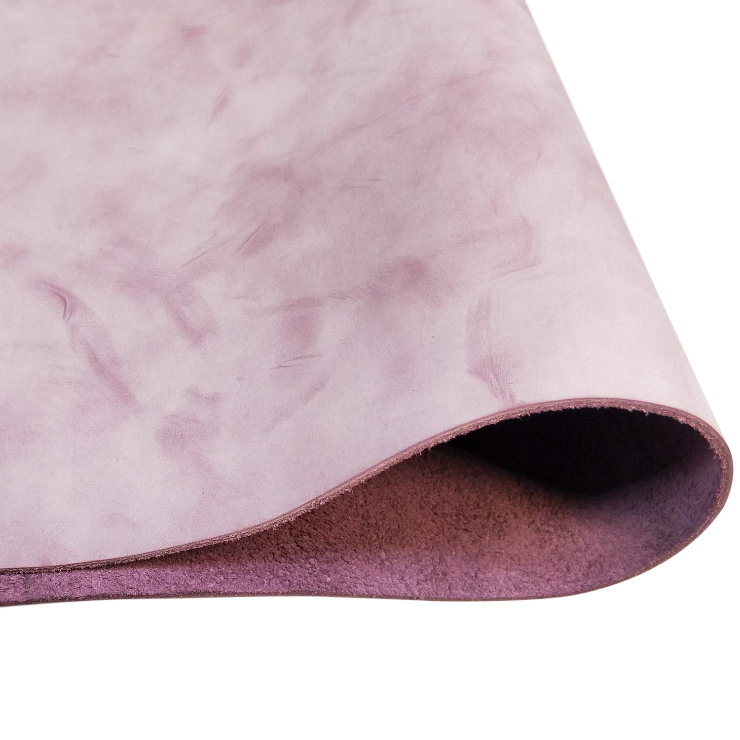Tas Trost Suqare de piel auténtica encerada antiniebla, duradera y vintage curtido vegano hoja de cuero de vaca de grano completo para manualidades, artesanía en cuero, coloful (morado, 61 x 61 cm)