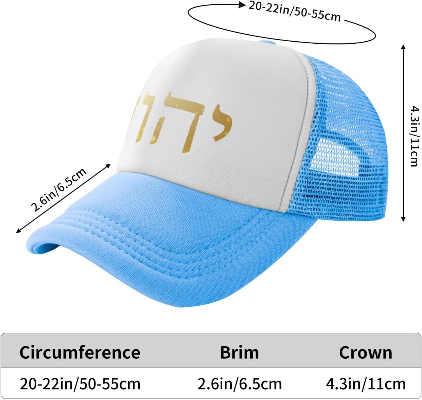 YHWH Kids Trucker Hat Mesh Adjustable Outdoor Sports Baseball Caps for Boys Girls
