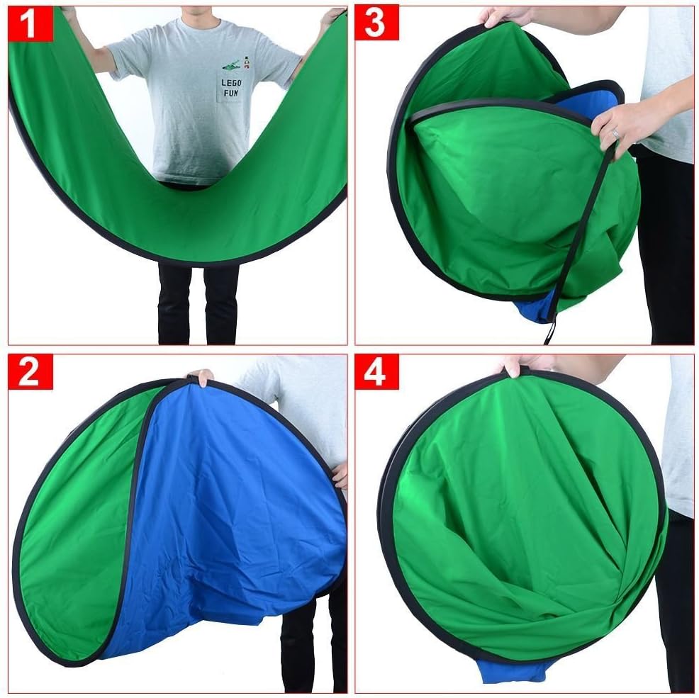 Photography Backdrop Chromakey Green & Blue, Green / Blue, 150x200cm - Image 3