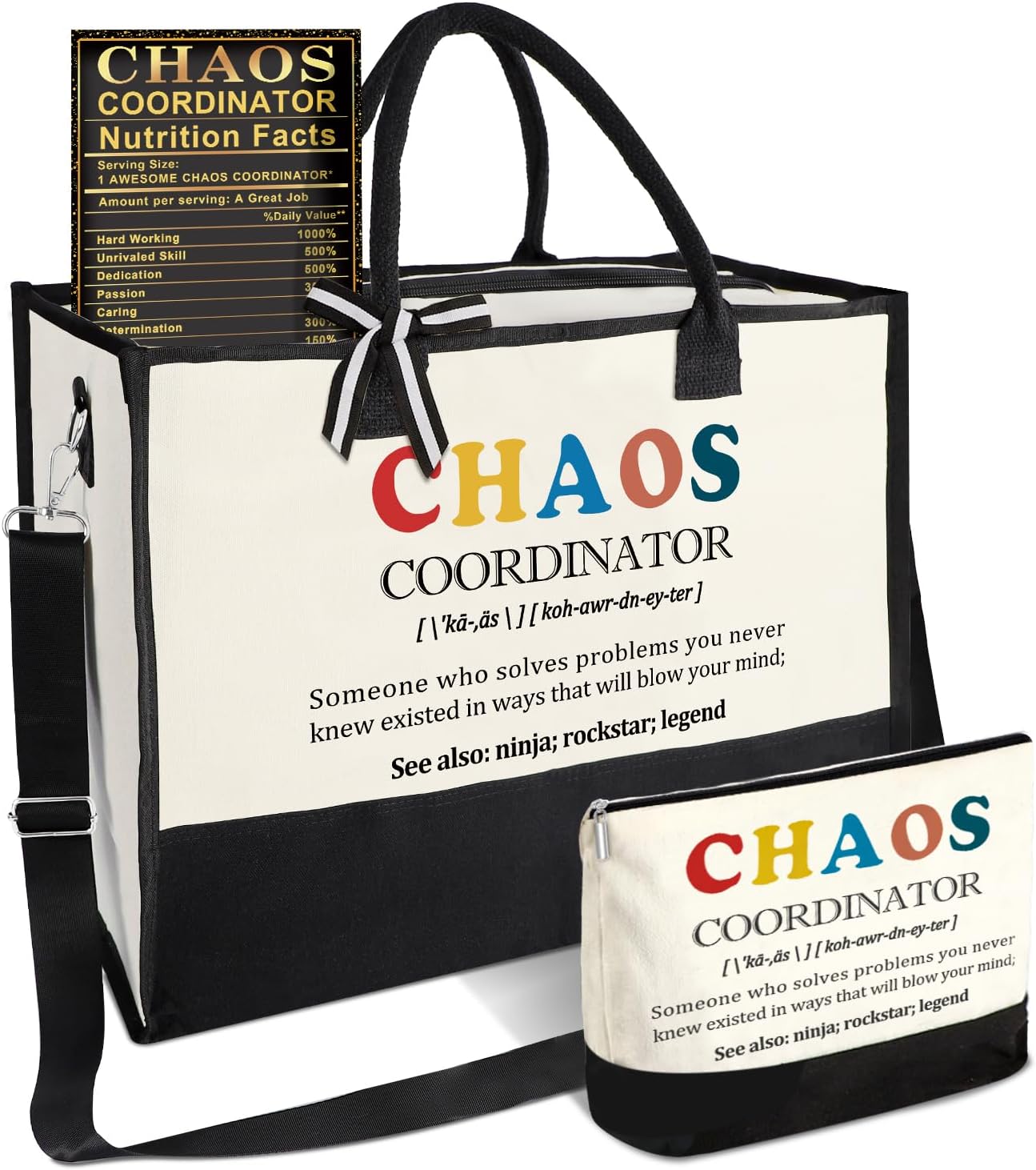 Thank You Gifts for Women Chaos Coordinator Bag - Boss Gifts for Women, Chaos Coordinator Gifts for Women, Teacher, Coworker, Boss Lady Gifts& Boss Birthday Gifts& Teacher Appreciation Gifts Ideas