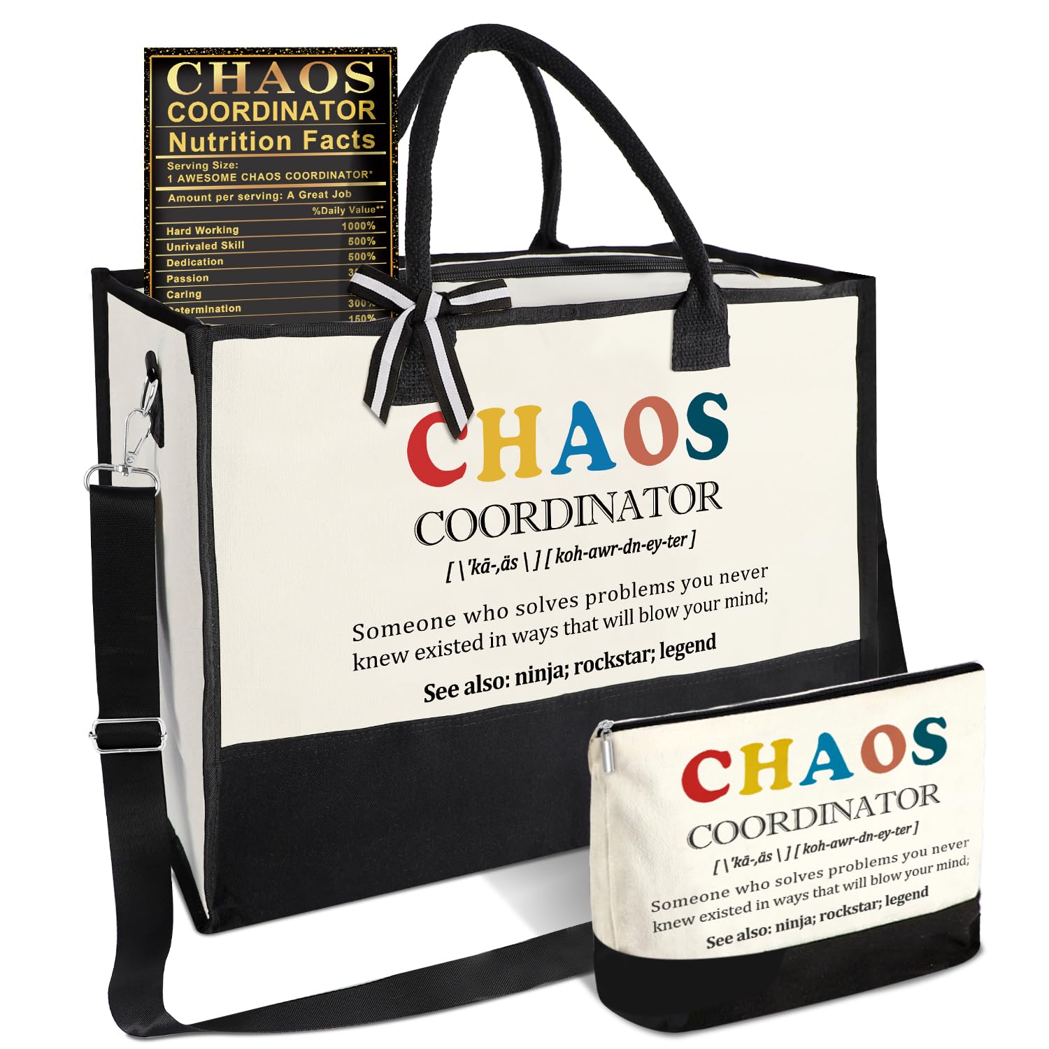 Thank You Gifts for Women Chaos Coordinator Bag - Boss Gifts for Women, Chaos Coordinator Gifts for Women, Teacher, Coworker, Boss Lady Gifts& Boss Birthday Gifts& Teacher Appreciation Gifts Ideas