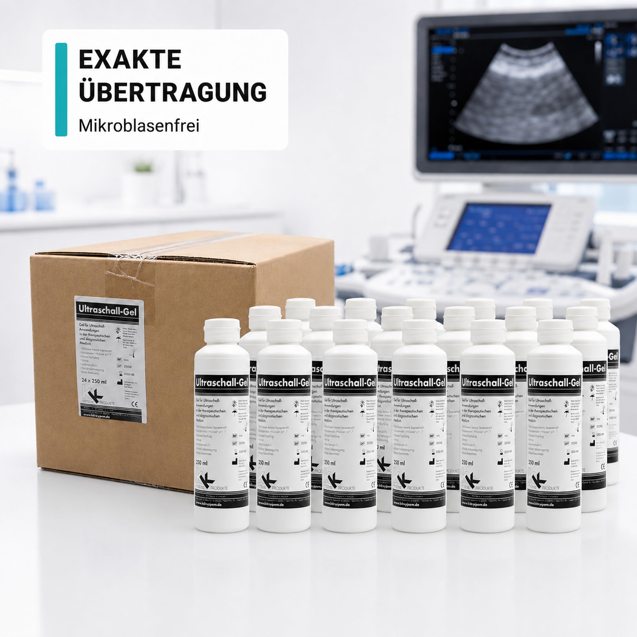 KK Ultraschallgel | Kontaktgel | Sonogel | 24 x 250 ml Flasche