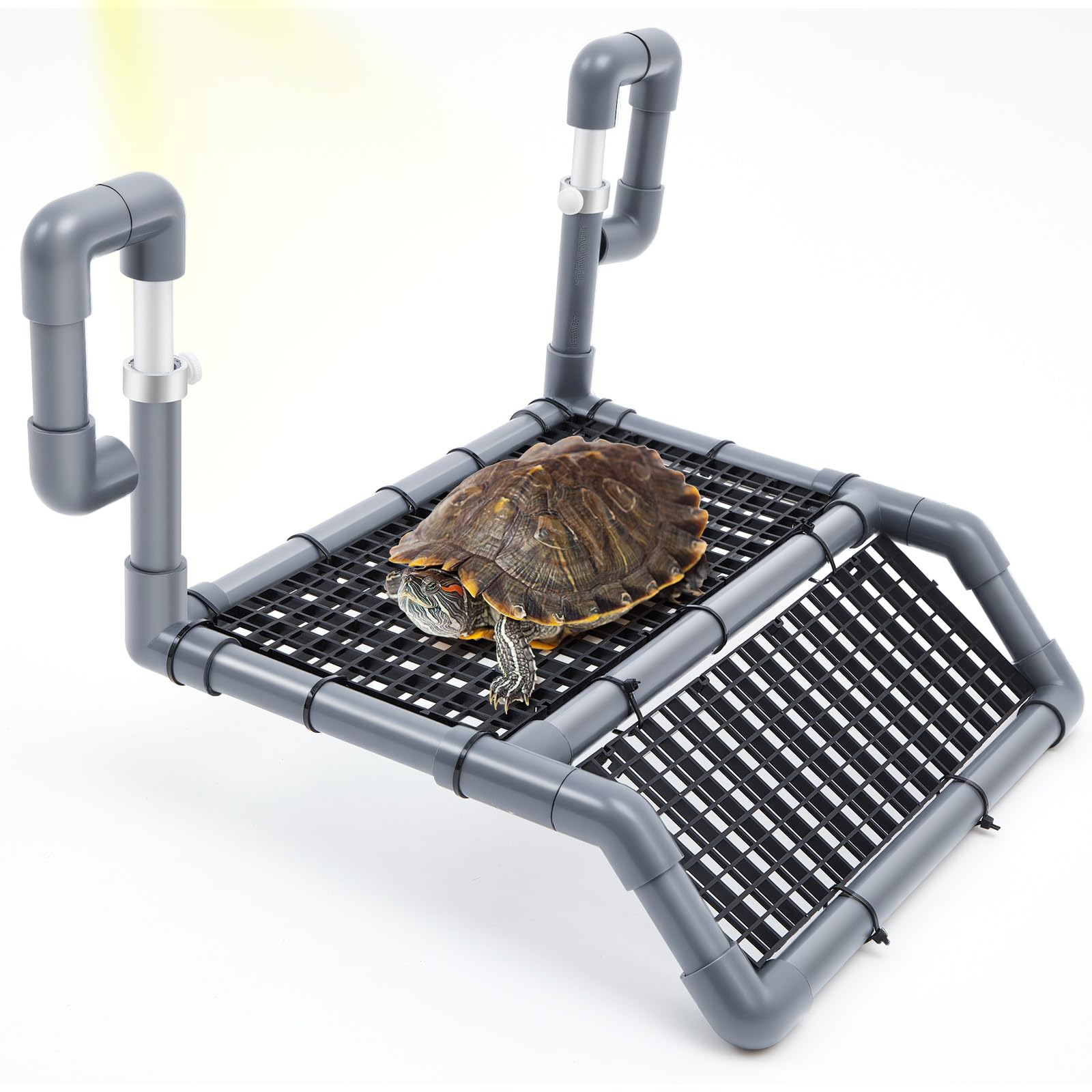 Chunful Piattaforma regolabile extra large per crogiolarsi tartaruga, bacino sospeso da 19 ″ più ampio, area di crogiolamento per acquario 40 allevatore, 50/65/75/90 galloni, accessori per serbatoio