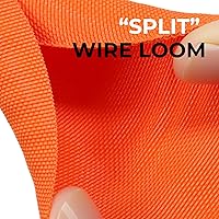 Vista 3 de Funda de organización de cables trenzados divididos de 3/16 pulgadas para cable USB, cable de alimentación de audio y video, protector de cable