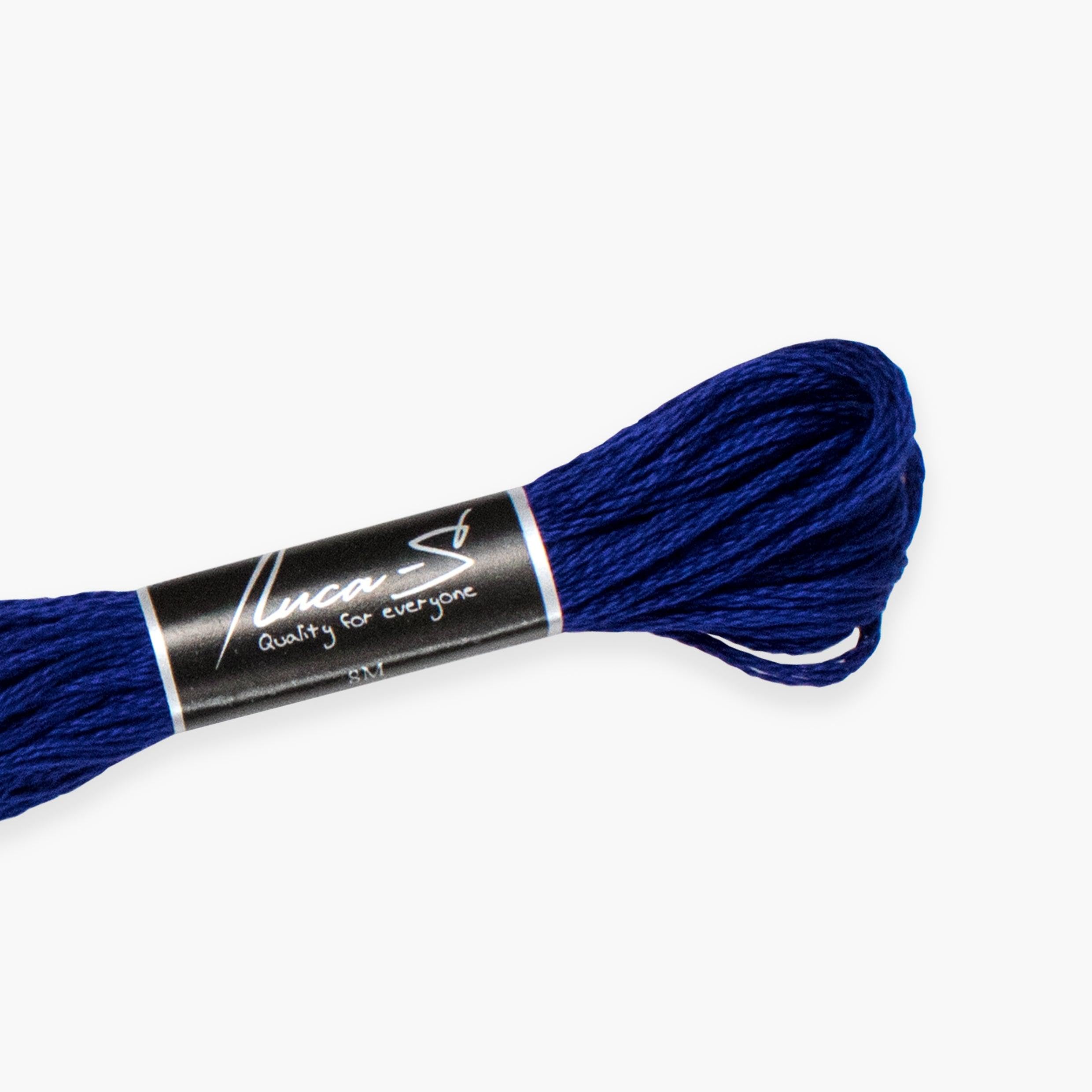 Premium Embroidery Thread Luca-S, 100% Giza Cotton, Oeko TEX Certified Stranded Cotton - 150 / DMC 820 / Anchor 149
