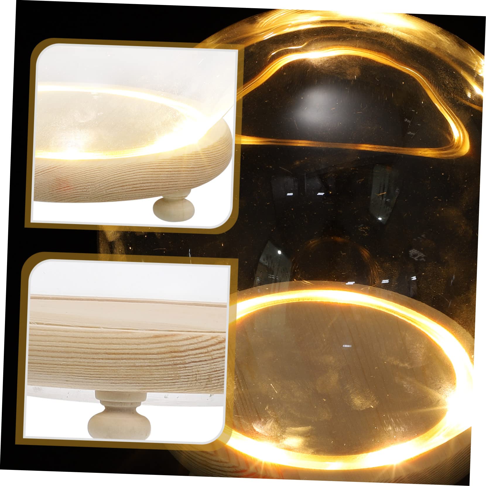 1 Set Mikro-Landschafts-Ornament, LED-Kerzen, Mini-Kerzen, kleine Behälter, LED-Lichterkette, Cupcakes, Behälter, kleiner Monitor-Becherhalter für Auto, Holzdekoration, Holzglasabdeckung,