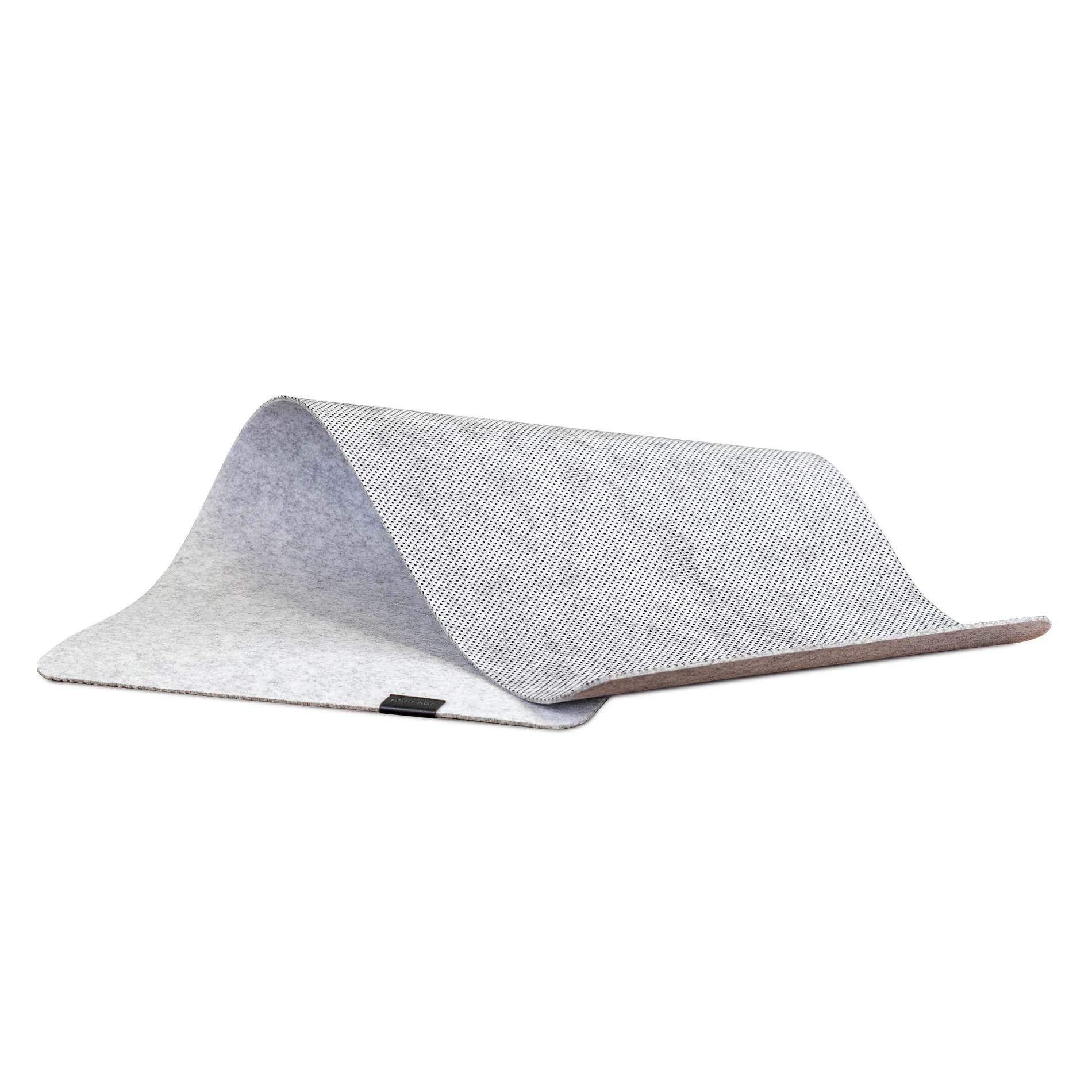 Phoenix Sizigia Alfombrilla Premium de Fieltro Extendida X-Large | Base Antideslizante | Superficie Suave y Resistente | Protección de Escritorio para Teclado y Ratón | Gris