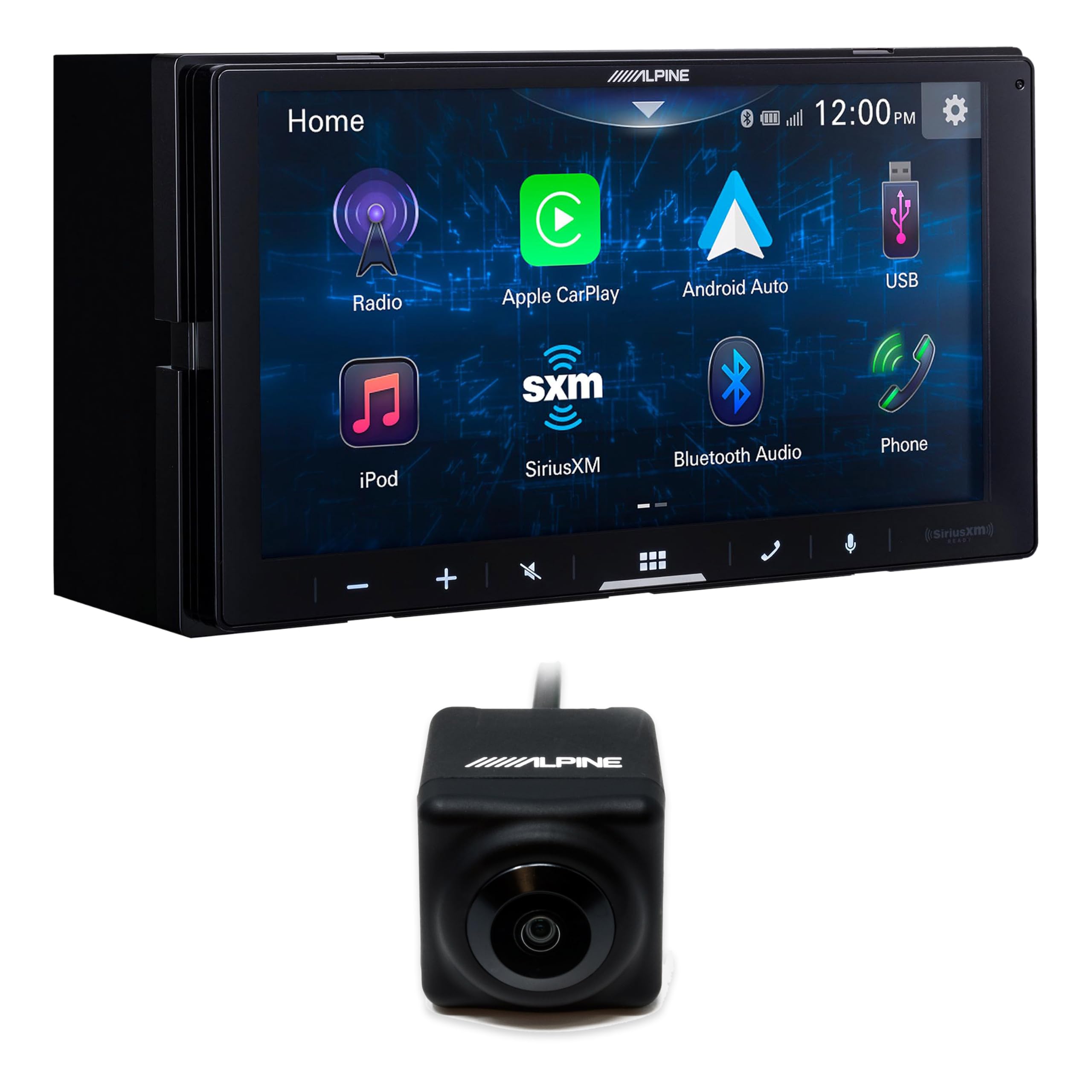 iLX-W670-M CarPlay Receiver with HCE-C1100 Backup Camera by Alpine – Commercial Grade