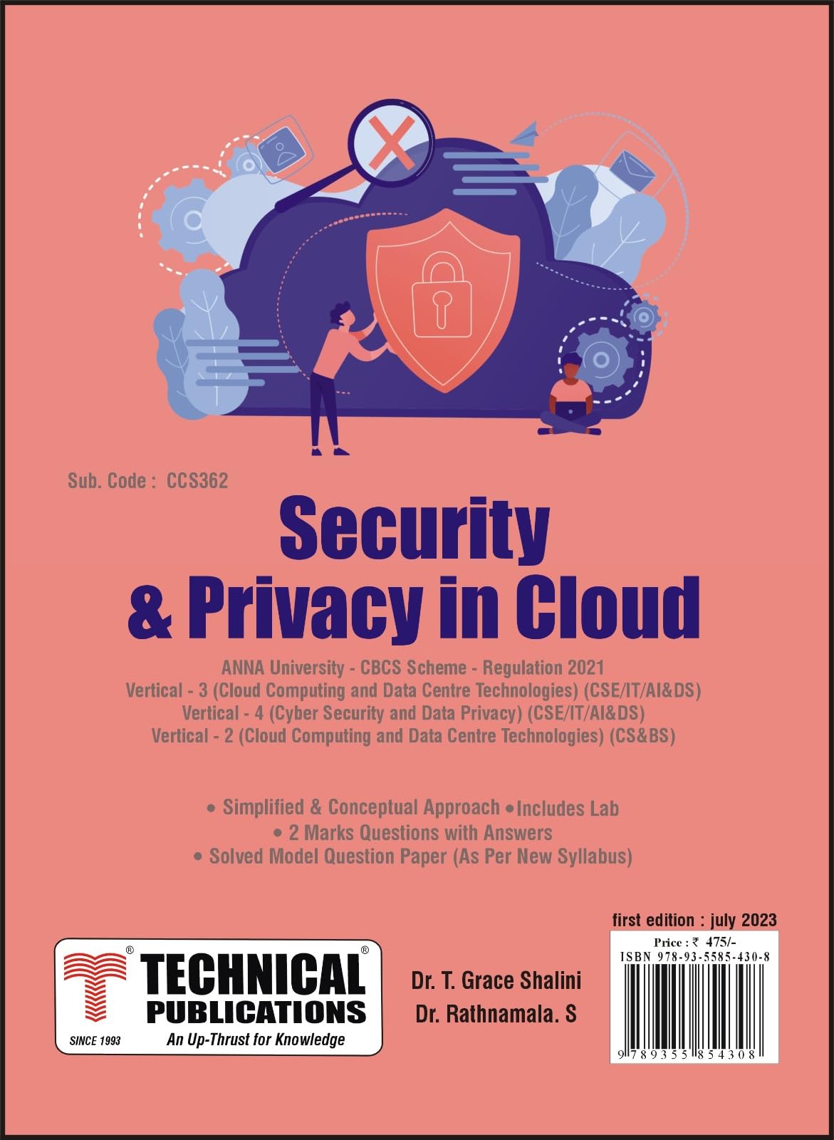 Security and Privacy in Cloud for BE Anna University R21CBCS (Vertical III/IV - CSE / IT / AI&DS & Vertical II - CS&BS - CCS362)