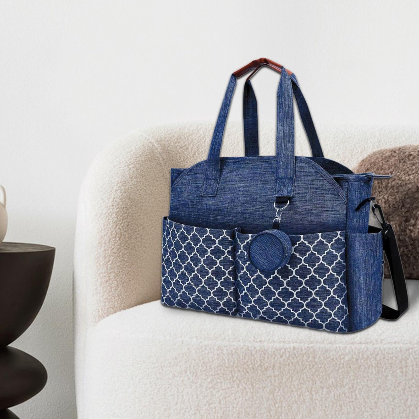 Bolsa de pañales sofisticada con Gran Capacidad para organizar pañales, Alimentos, Juguetes, Regalos para Baby Shower, Bolsillo para Toallas, Bolsa de para Viajes, Trabajo y Actividades al