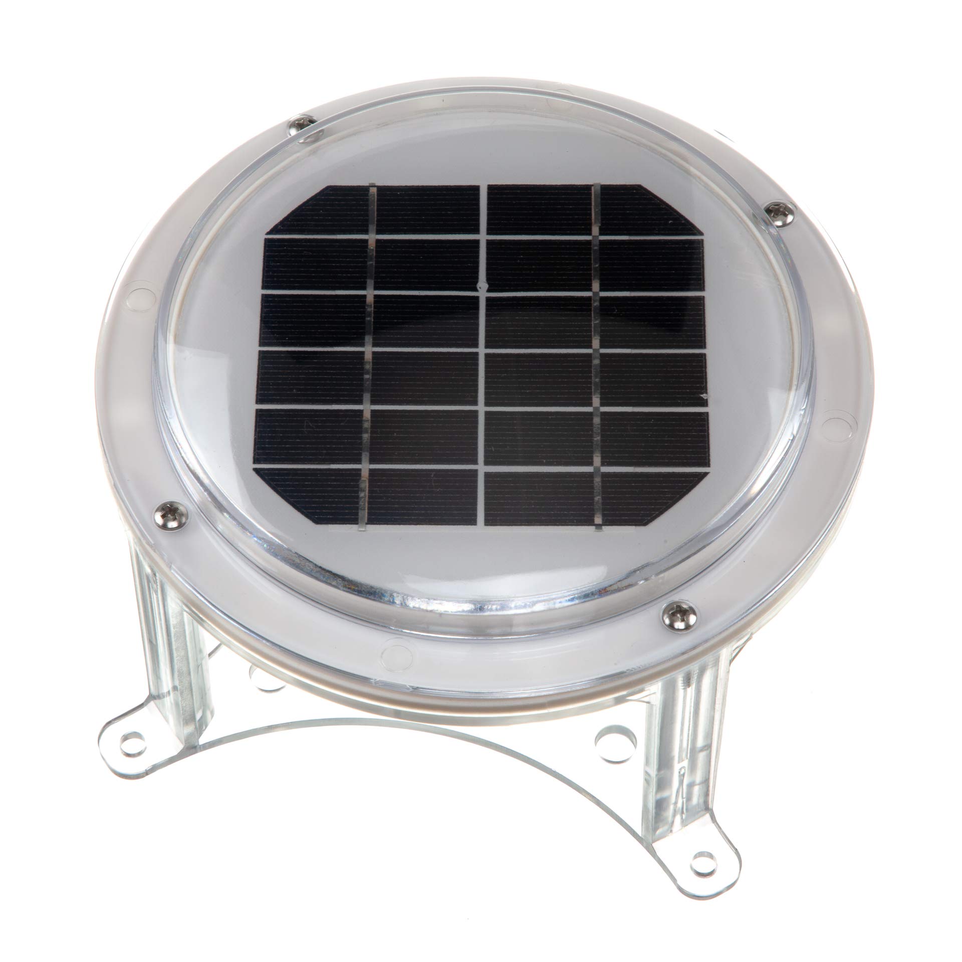 Seachoice Dock Light, Solar, Round LED, for Boats/Driveways/Stairs/Pathways, 7-1/2 in. Dia. X 4-3/4 in. H