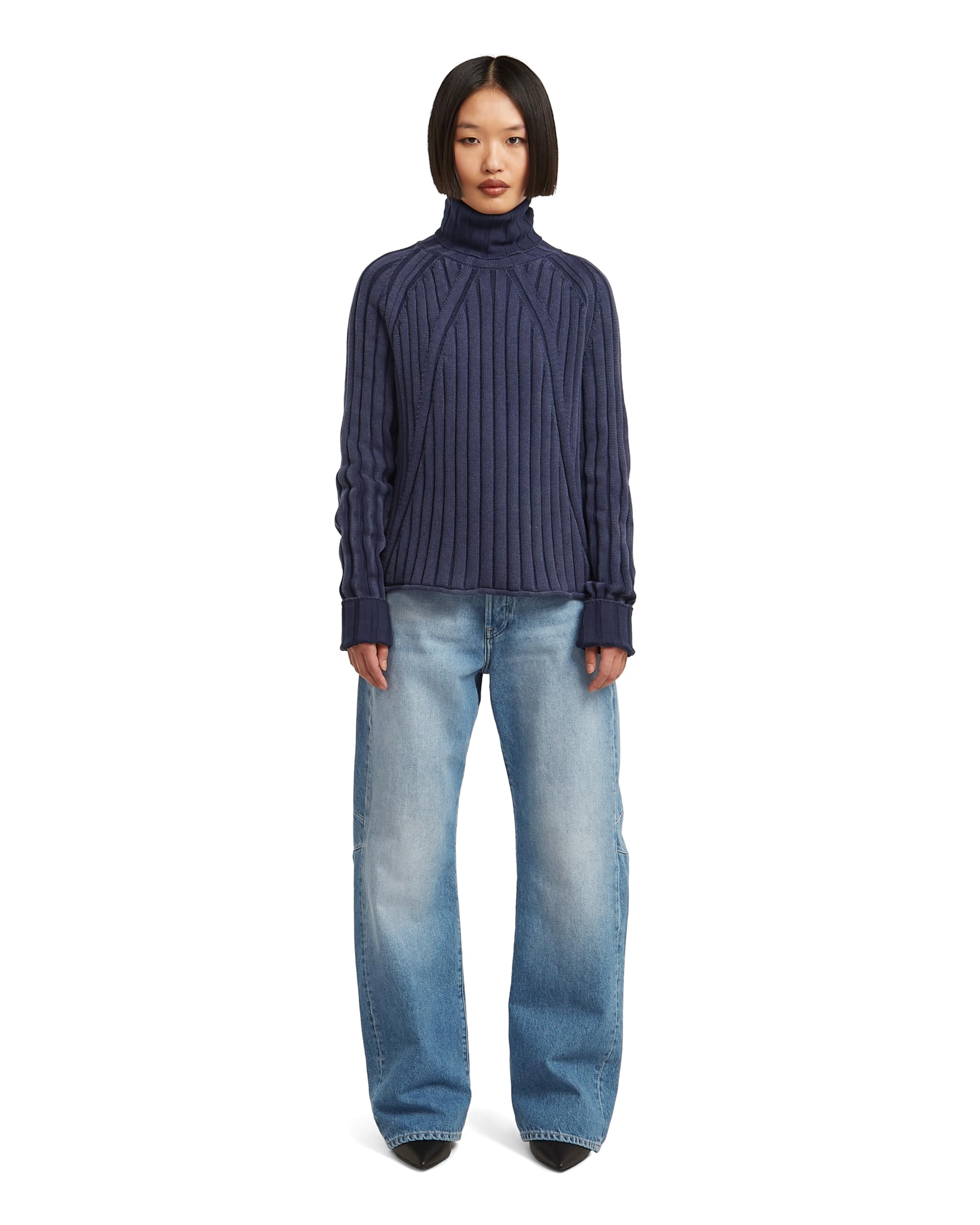 G-Star Washed Loose Turtle Knit Wmn Sudadera para Mujer