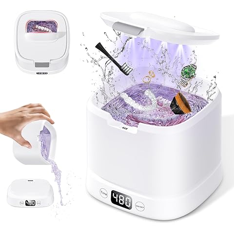 Ultrasonic Retainer Cleaner Machine, Dental Cleaning Pod, Sonic Retainer Cleaner Ma...
