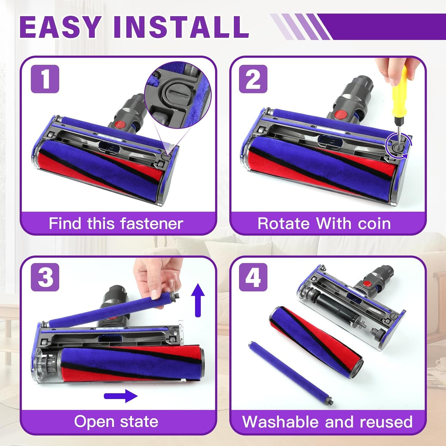 Softwalze Bodendüse für Dyson V7 V8 V10 V11 V15 Staubsauger