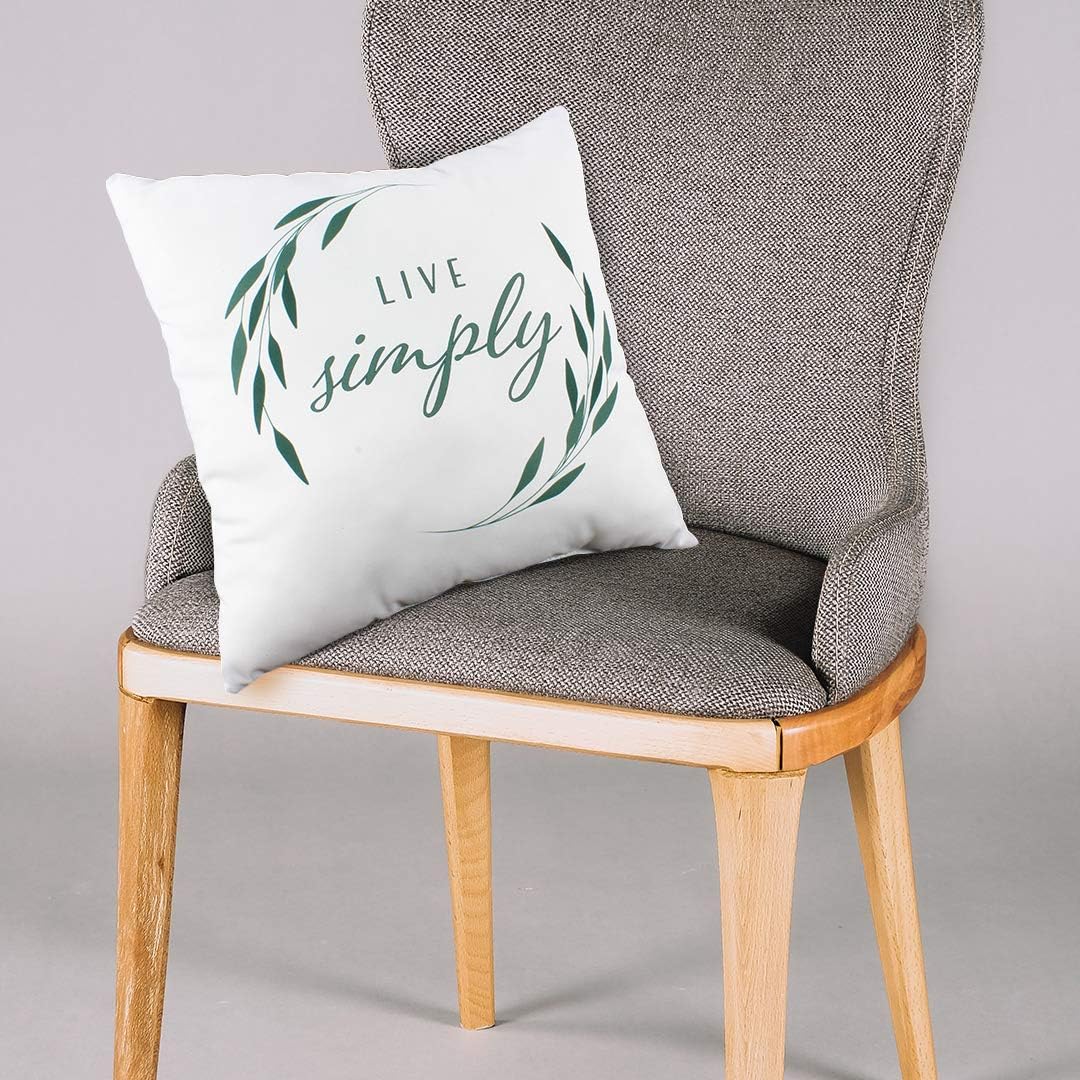 College Covers Live Simply Pillow, 16" X 16", Blue