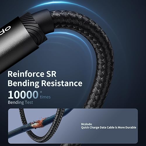 Miniatura 6 de mcdodo Cable USB C, cable de carga USB C a USB C de 240 W, PD 3.1 tipo C, iPhone 15, cable de carga rápida compatible con MacBook Pro, iPad Pro Air,