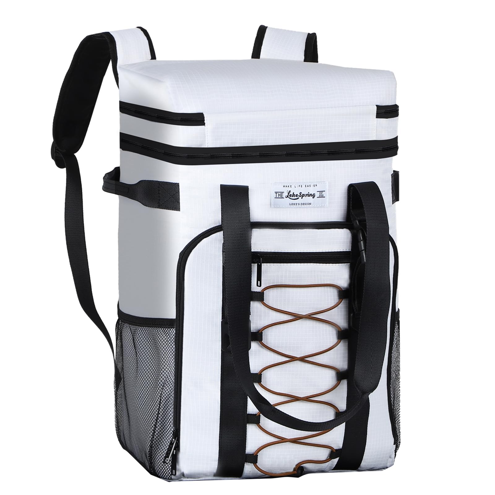 Lekespring Cooler Backpack Portable Collapsible Rolling Insulated Cooler Leakproof Backpack Cooler