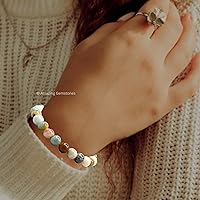 Vista 60 de Amazing Gemstone Crystal Bracelet for Women Men's Gifts - Protection Healing Crystal Bracelet - 8mm Gemstone Beaded Adjustable Bracelet Pulseras