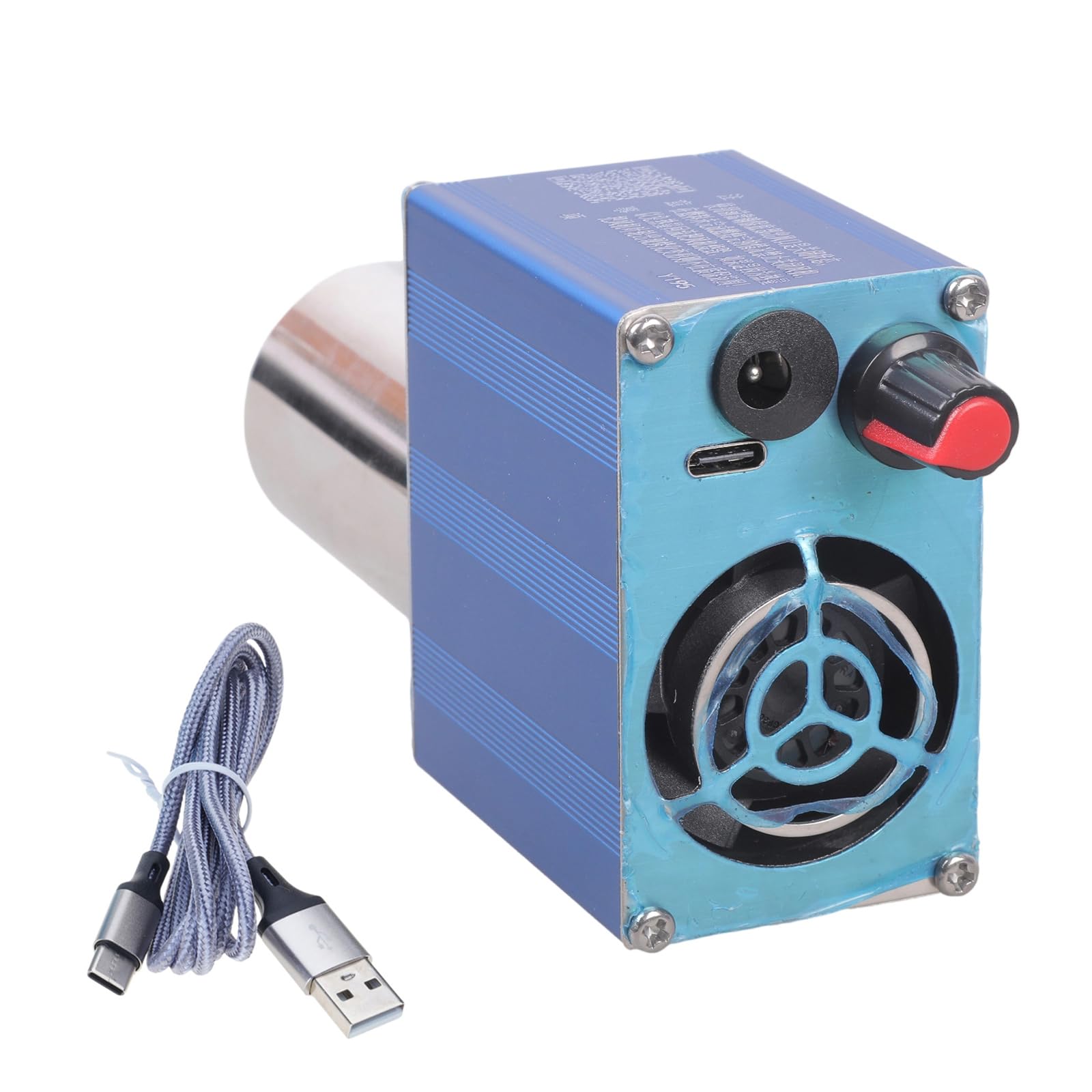 Fromceo Blue Usb 5V 12V Adaptable Speed Metal Shell High Airflows Blower Outdoor Campings For Campings Barbecue Starting High Ventilation