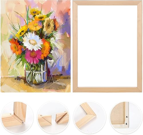 Miniatura 3 de Caydo Paquete de 2 barras de lona para estirar, 12 x 16 pulgadas, marcos de madera de lona extraíbles para impresiones, pinturas al óleo, pintura