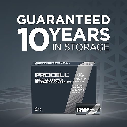 Miniatura 5 de PROCELL Pilas alcalinas constantes de celda C de larga duración (paquete de 72), vida útil de 10 años, paquete de valor a granel para dispositivos