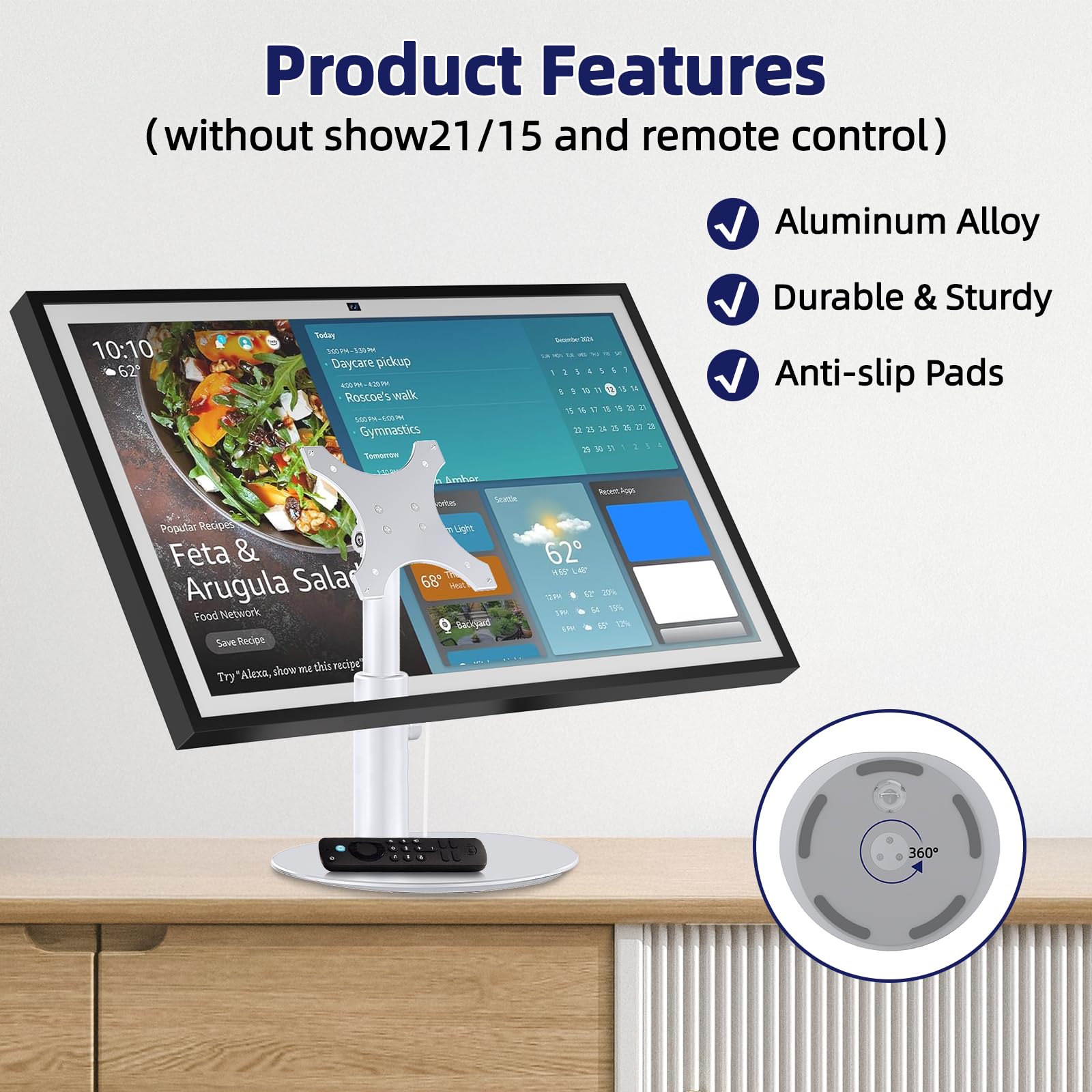 echoページ Amazon.com: WAWXH1314 Rotatable Stand for Echo Show 21 and 15 (1st