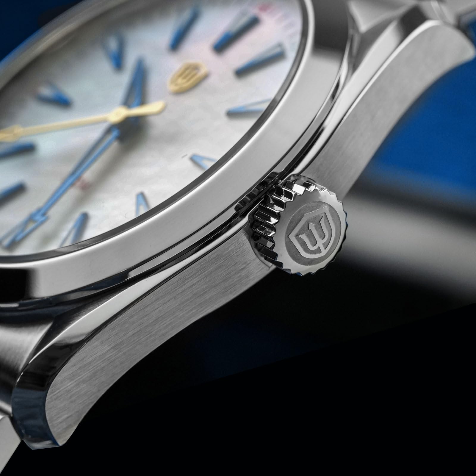 watchdives VH31 Orologio al Quarzo, WD0006 Orologio da Polso in Acciaio Inossidabile 38mm Vetro Zaffiro Bombato Orologi di Lusso 100M Impermeabile