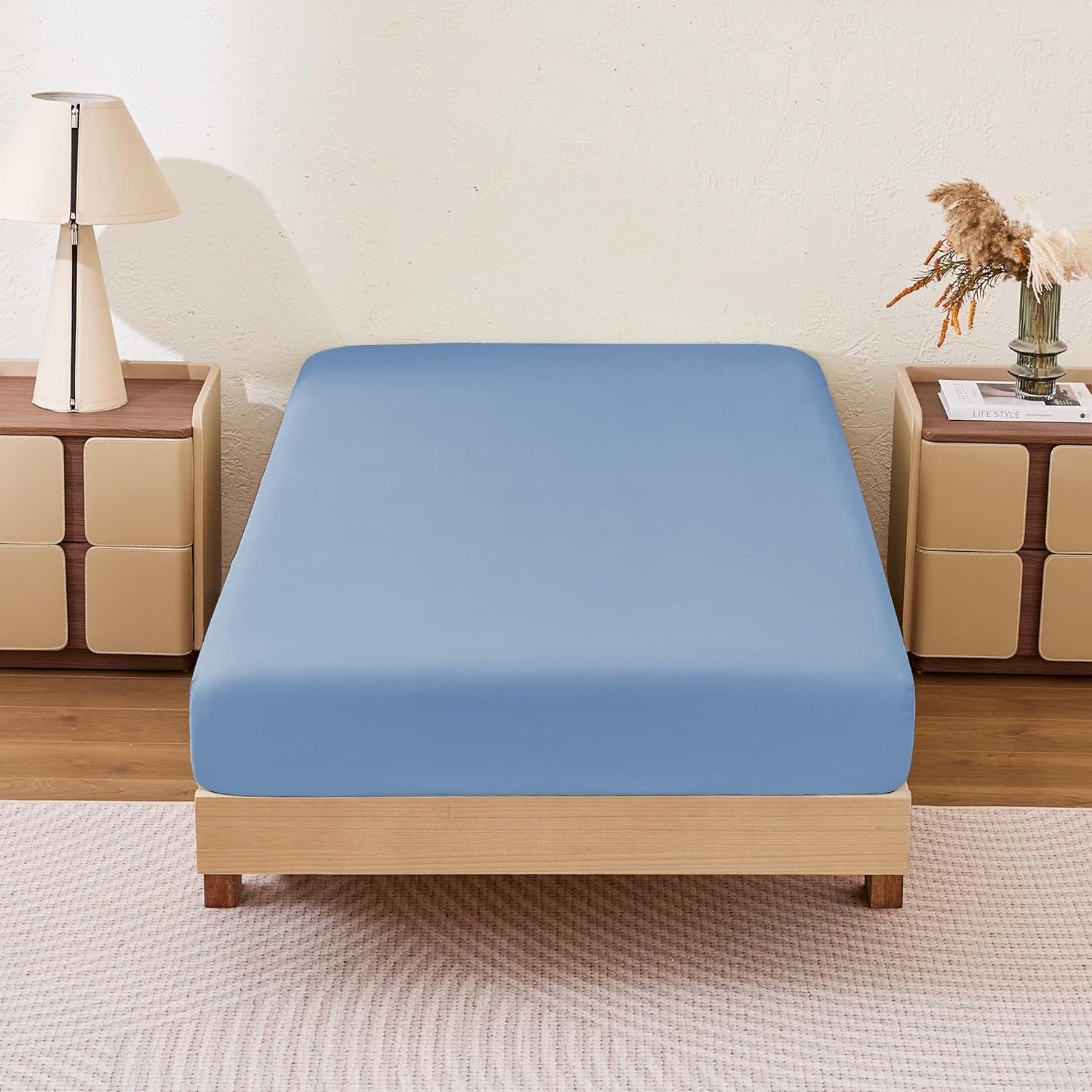 VC-B9 Cooling Jersey Fitted Sheet Blue 120 x 200 x 35 cm