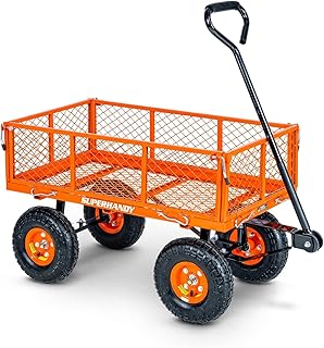 Utility Wagon, Garden Cart, Lawn & Garden All Terrain, w/Heavy Duty Removable Side Meshes, 400 lbs Capacity