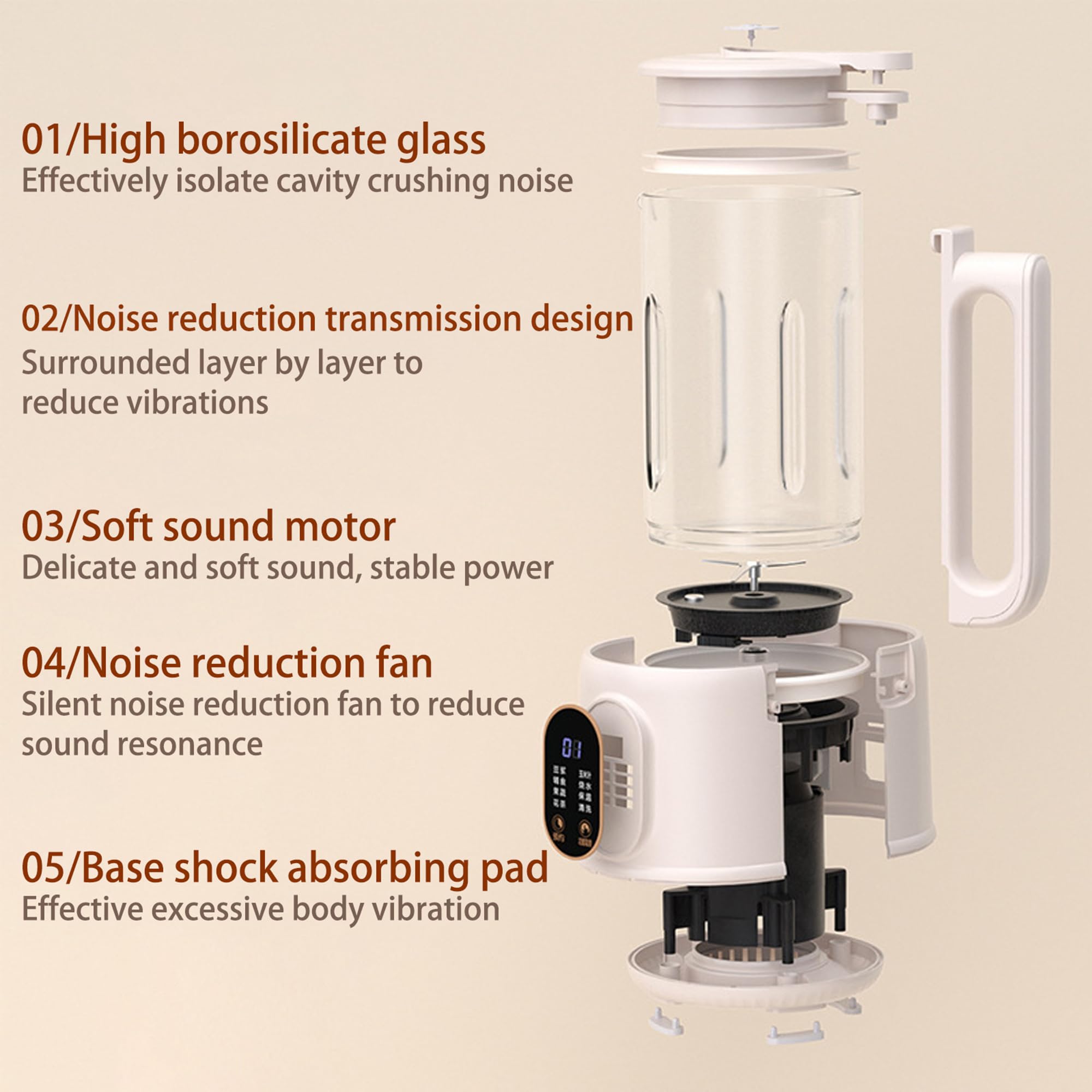 Fabbricante automatico di latte di noci 1200 ml di latte di soia, bevande senza latticini fatte in casa a base di latte di mandorla, avena, cocco, soia o vegetale, fabbricante di latte di mandorla
