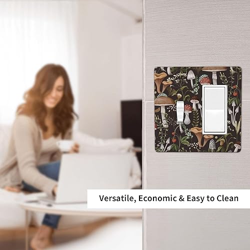 Vista 638 de Placa de pared con interruptor de luz de doble interruptor de pared para niños, diseño de dinosaurio, galaxia, espacio exterior, planeta, nebulosa