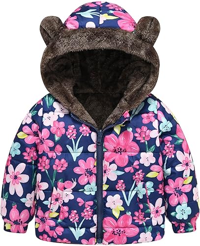 Cárdigan con capucha para niños pequeños abrigos de felpa bonitos estampados chaquetas manga larga bebés y niñas prendas vestir, Eh1-rosa