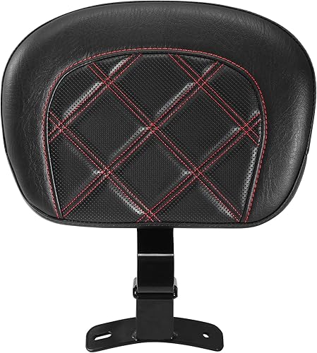 Miniatura 10 de TCMT Almohadilla de respaldo delantero para conductor y conductor con puntadas naranjas para Harley Touring Road King Street Road Electra Glide